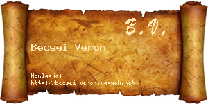 Becsei Veron névjegykártya